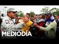 Unos 4,000 migrantes se enfrentan con la Guardia Nacional en Chiapas, México | Noticias Telemundo