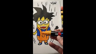 Drawing Goku in the Minions style