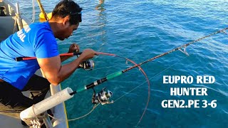 mancing tengiri dan gt tuas manjawa rod eupro red hunter gen2 teruk dikerjakan gt