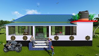 ৩ বেডরুমের টিনশেড বাড়ির ডিজাইন। 3 Bedroom Tin Shed House Design । Tin shed house design 2023 |