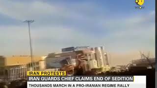 Iran Protests: Thousands march in a pro-Iranian regime rally