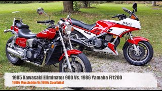 Kawasaki Eliminator 900 Vs Yamaha FJ1200 - Musclebike Vs. Sportbike Showdown!