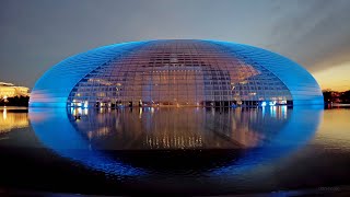 4K Beijing Evening Walk - National Centre for the Performing Arts of China