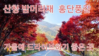 (드론33.카메라)(가을에 가면 좋은 곳)드라이브 하기 좋은 곳 산청 밤머리재 홍단풍길