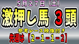 【ダービー】【予想】　中央競馬　５月２７日の推奨馬です