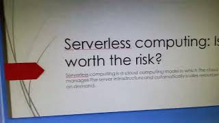 Serverless computing Is it worth the risk