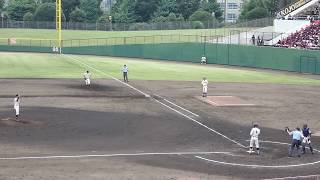 桐蔭 2番セカンド木本選手ホームラン 向上 - 桐蔭学園 2019年7月20日(土)第101回全国高校野球選手権大会神奈川大会[4回戦]