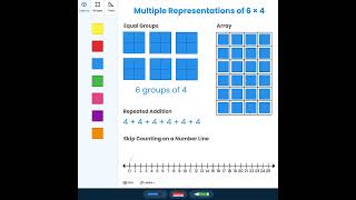 Multiple Representation of 6*4 using Color Tiles | Brainingcamp