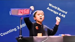 YiHeng Wang’s 4.48 World Record average is Legendary