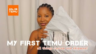 UNBOXING my first TEMU order | customs and delivery | honest review