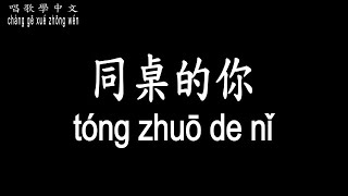 【唱歌學中文】►老狼 / 同桌的你◀ ► lǎo láng / You at the same table ◀『誰娶了多愁善感的你 誰給你做的嫁衣』【動態歌詞中文、拼音Lyrics】