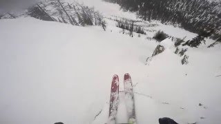 Tryst Lake Chutes Skiing Cliff Drop