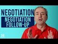 Negotiation Follow-up - after the Negotiating Process