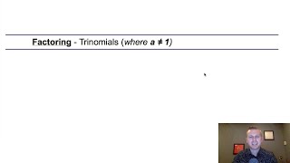 Factor Using the Master Product (Lesson D)