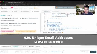 How to Solve "929 Unique Email Addresses" on LeetCode?