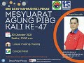 MAJLIS PERASMIAN MESYUARAT AGUNG PIBG SMK DATO' MAHMUD MAT KALI KE-47