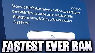 Banned on Playstation 5 in 60 SECONDS (Fastest Ban Speedrun Reaction!)