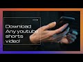 YouTube shorts video downloader|Fast & Free|ShortsGet|