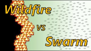 1000 Drones vs. Wildfire!! (Simulation in C)