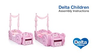 Delta Children Disney Princess Carriage Toddler-to-Twin Bed Assembly Video