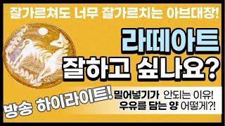 라떼아트 잘하고 싶나요? 애매한 설명말고, 엄청난 설명으로 알려드림. 라이브 방송 하이라이트! 한번 들어보세요~