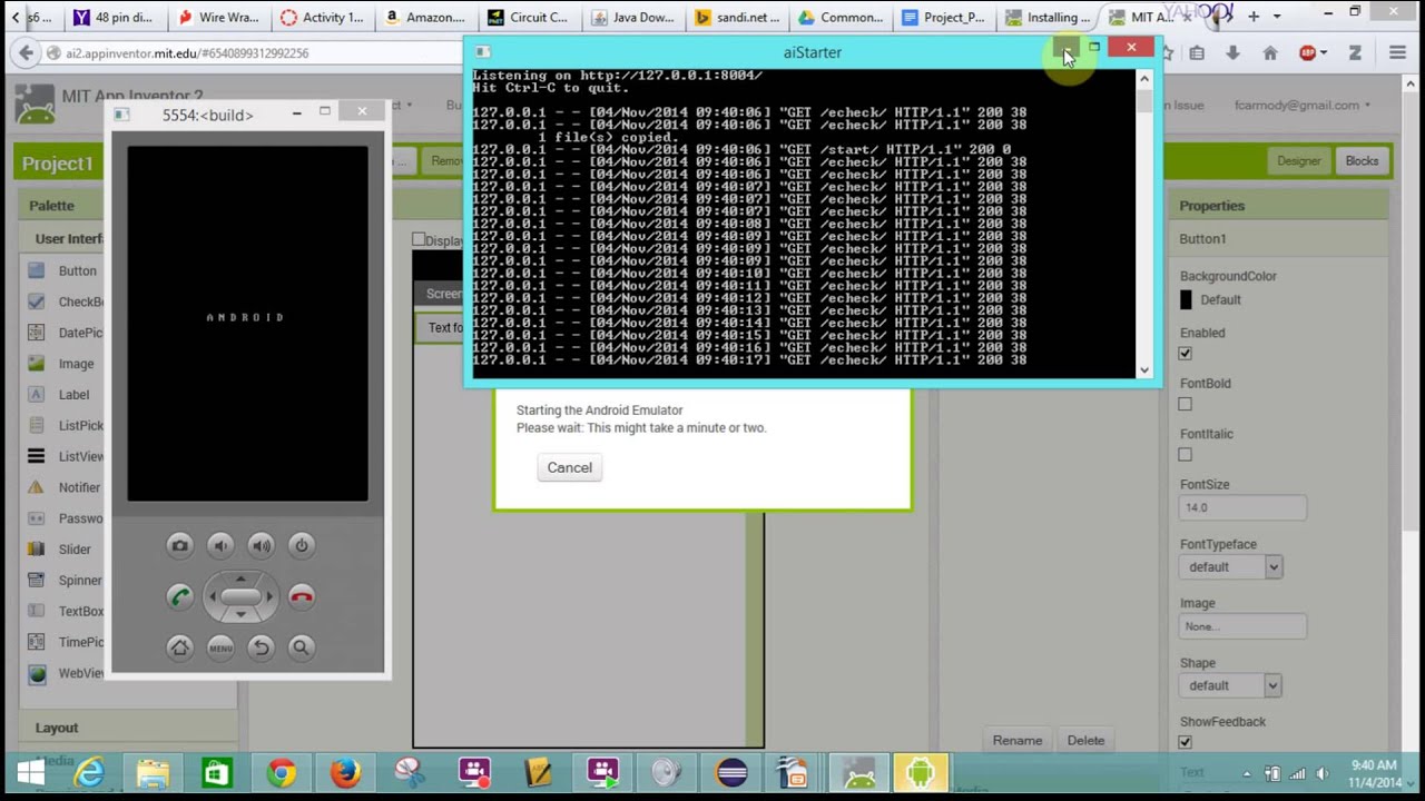 App Inventor 2 Tutorial Android App Inventor 1b Connect To Emulator