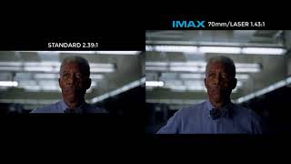 THE DARK KNIGHT — IMAX 70 mm footage vs Standard footage (ENDING)
