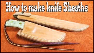 Leathercraft - How to make knife sheaths - Part 1 - Leather Working - Knife Holster Making - DIY