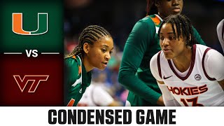 Miami vs. Virginia Tech Condensed Game | 2023 Ally ACC Women’s Basketball Tournament