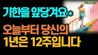 기한을 앞당겨라! 상위 1%는 1년 단위 계획은 세우지 않는다.[위대한 12주]브라이언 P.모런/정성재/클랩북스/단기계획/연말 성과/단기간계획을 세워라/3개월/책읽어주는여자/책리뷰