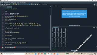 Pandas replace method | Replace function in python pandas | Replace() method