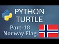 Draw the Norway Flag with Python Turtle  Step by Step Tutorial