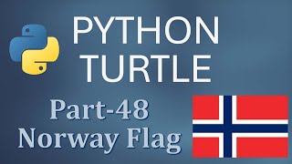 Draw the Norway Flag with Python Turtle Step by Step Tutorial