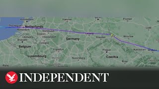 Flight tracker shows Ukrainian president Zelensky's journey from Poland to UK