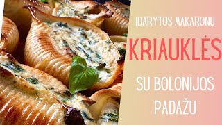 Įdarytos makaronų kriauklės su Bolonijos padažu (pasta shells bolognese) | Skaniai ir paprastai