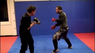 MMA light contact sparring. The training of Champions