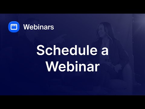 Schedule and configure your webinar