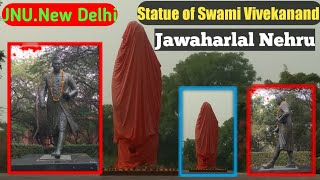 JNU | Statue of  Swami Vivekanand & Jawaharlal Nehru