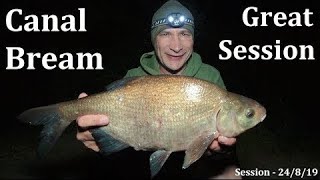 Canal Float Fishing - Bagging Up On Bream - 24/8/19 (Video 125)