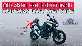 WET RIDE CNY | MODENAS Z250 ABS! AKU BELI HELMET FULLFACE BARU! SELESE TERUK!