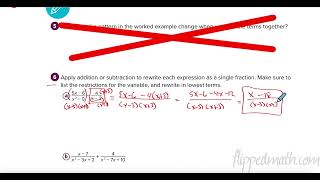 A2 Carnegie: Module 2 Topic 3 Lesson 4a Add/Sub Rational Expressions