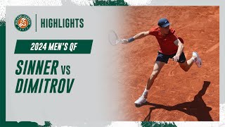 Sinner vs Dimitrov Quarter-final Highlights | Roland-Garros 2024
