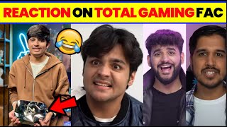 😲Youtubers Reaction ON Total Gaming Face Reveal । Total Gaming face Reveal। Ajju Bhai Face Reveal