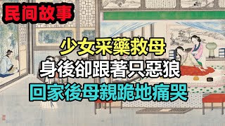 民間故事合集：少女采藥救母，身後卻跟著只惡狼，回家後母親跪地痛哭