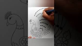 How to Draw Peacock with Beautiful Feather Design | Pencil Art | Birds Drawing