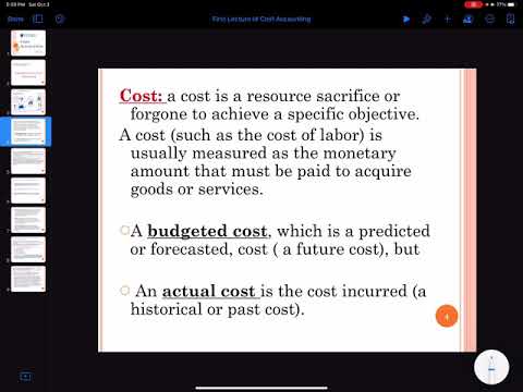 First E-lecture Of Cost Accounting - YouTube