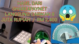 Hasil dari share4paynet langsung tarik di ATM RHB Malaysia pakai rekening mandiri Indonesia