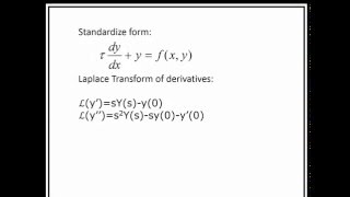ME 340: Example, Solving 1st order ODE with Laplace transforms using pole method