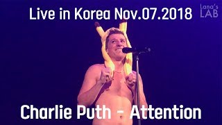[HD]Charlie Puth - Attention (Live in Voicenotes Tour @Seoul, Korea 2018)