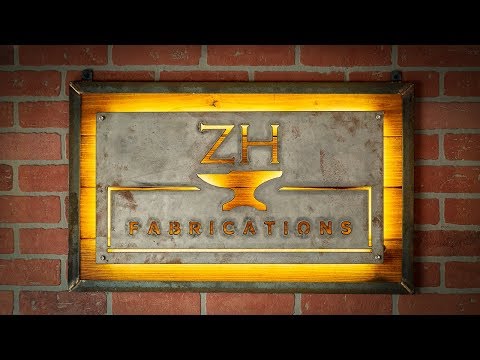 Industrial backlit LED sign | wood & steel Industrial backlit LED sign | wood & steel
